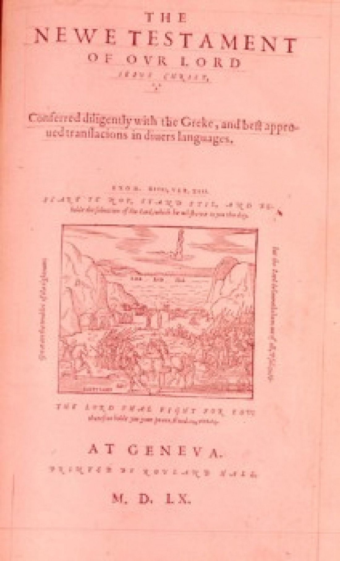 Geneva Protestant Bible woodcut print USA New York New York City American Bible Society 1560 AD Canvas Art - (24 x 36)
