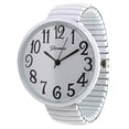 thumbnail image 1 of Geneva Super Large Stretch Watch Clear Number Easy Read (White), 1 of 2