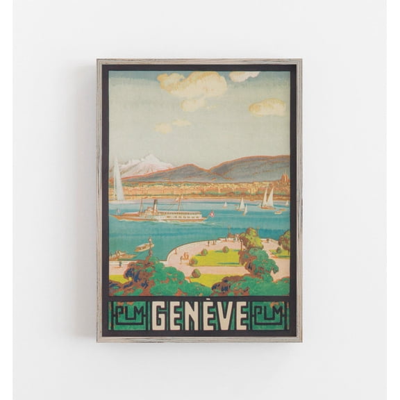 Geneva Switzerland Lake Poster, Unframed Paper Poster 8x10in