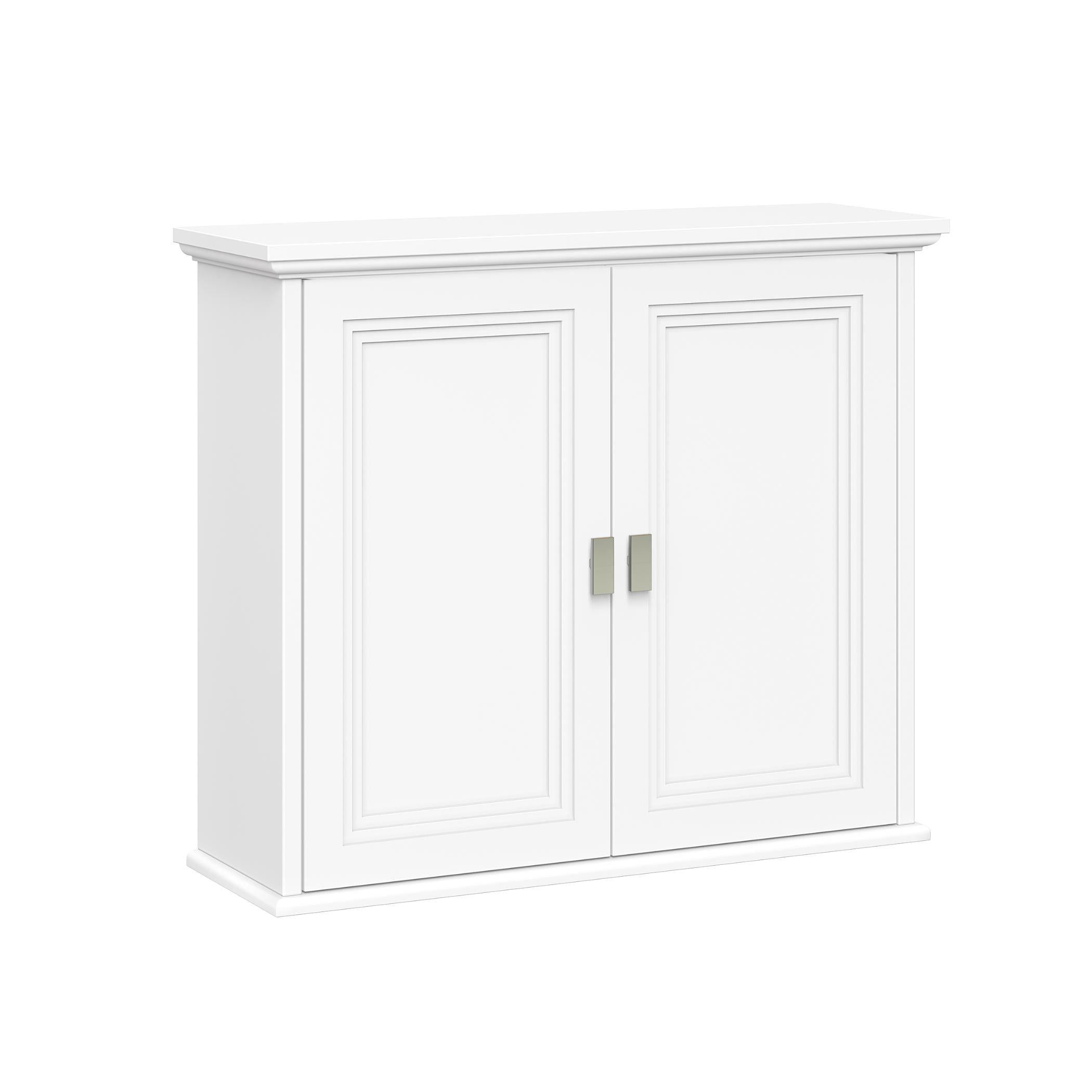 RiverRidge Geneva Two-Door Bathroom and Laundry Wall Mount Storage Medicine Cabinet with Fixed and Adjustable Shelves - White