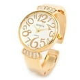 thumbnail image 1 of Geneva Women's Gold Metal Bangle Cuff Wristwatch, Gold, 1 of 1