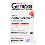 Genexa Children's Acetaminophen Pain & Fever Relief Chewable Tablets, 24 Ct