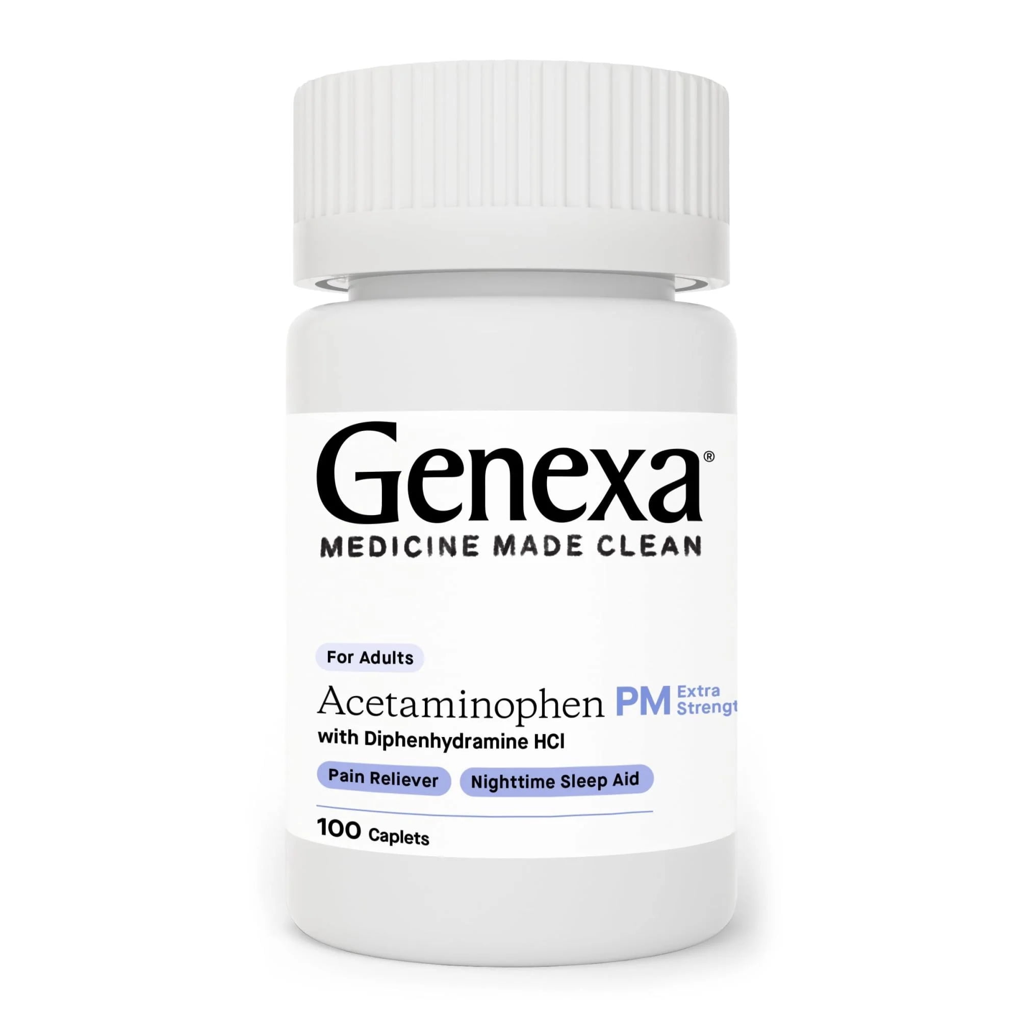 Genexa Extra Strength Pain & Fever PM Acetaminophen & Sleep Aid Caplets