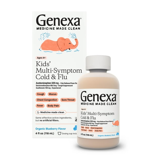 Genexa Kids' MultiSymptom Cold & Flu Children's Liquid Cough & Chest