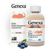 Genexa Kids' Clean Cold & Flu Multi-Symptom Relief, Dye Free, 0% Artifical Additives, 4 fl oz