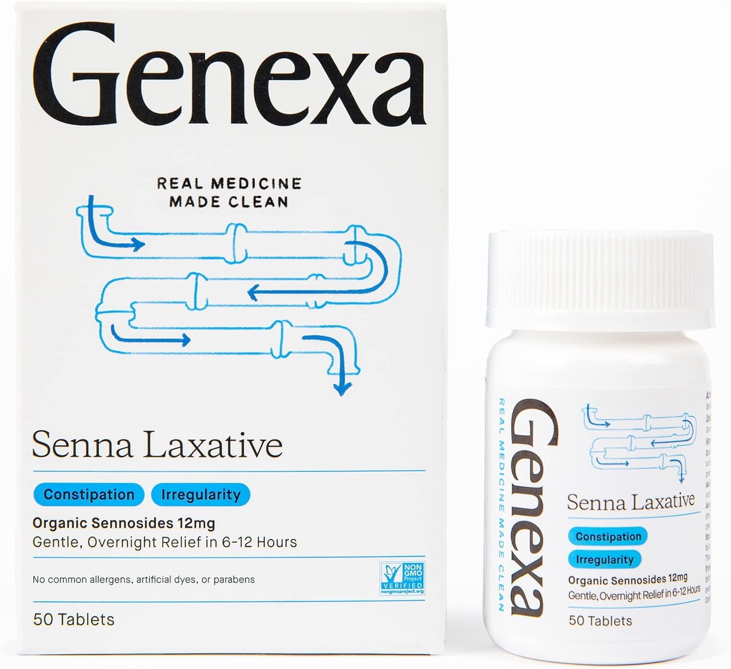 Genexa Senna Laxative Tablets | Irregularity & Constipation Relief