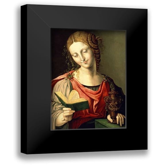 Genga, Girolamo 12x14 Black Modern Framed Museum Art Print Titled - Saint Mary Magdalene