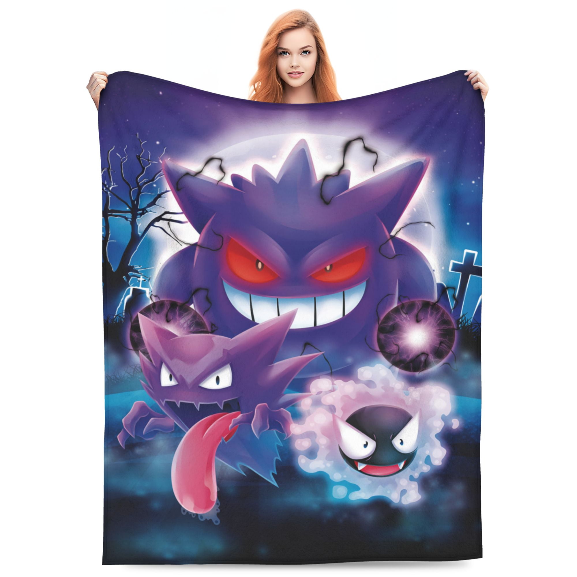 Gengar Cartoon Blanket for Kids Teenager Adult, Ultra Soft Cozy Luxury