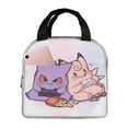 thumbnail image 1 of Gengar Lunch Bags Insulated Lunch Box Reusable Cooler Tote Bag with Front Pocket for Women Men Adults Work Picnic Travel 8.5 x 5 x 8 inch, 1 of 3