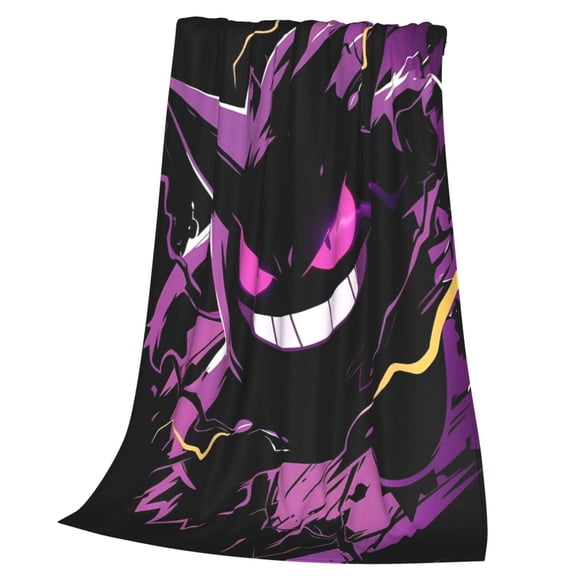 Gengar Throw Blanket, Lightweight, Soft & Easy to Fold, Perfect for Home and On-the-Go 50x40