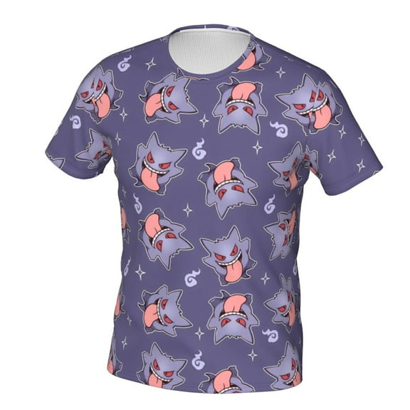 Gengar Unisex 3d Pattern Printed Short Sleeve T-Shirts Casual Graphics Tees For Men Women Teen Large