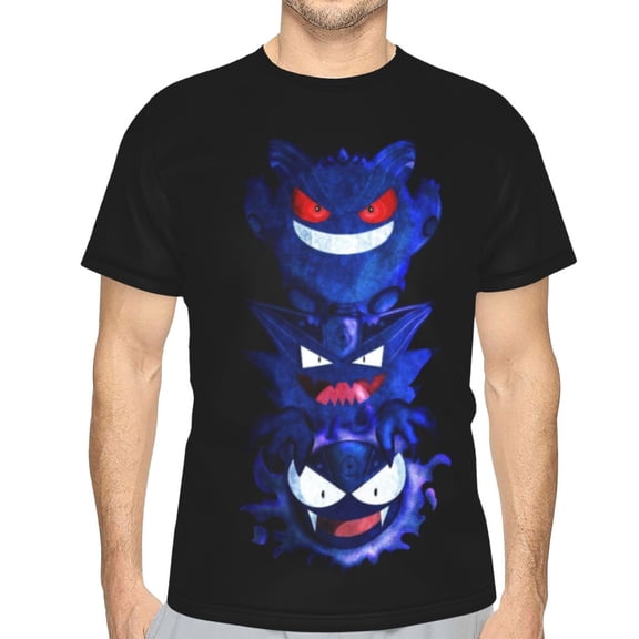 Gengar Unisex 3d Pattern Printed Short Sleeve T-Shirts Casual Graphics Tees For Men Women Teen Medium