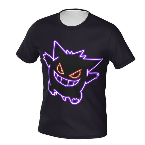 Gengar Unisex 3d Pattern Printed Short Sleeve T-Shirts Casual Graphics Tees For Men Women Teen X-Large