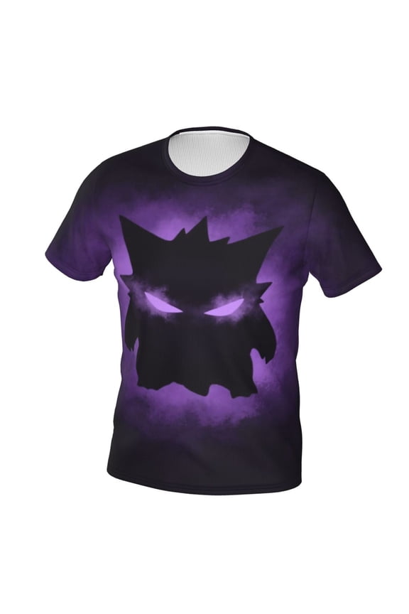 Gengar Unisex 3d Pattern Printed Short Sleeve T-Shirts Casual Graphics Tees For Men Women Teen X-Large