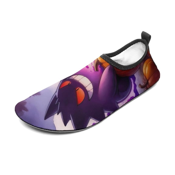 Gengar Water Shoes Beach Swim Barefoot Quick Dry Aqua Socks, Non-Slip Sporty Water Shoes for Men Women 5/6women