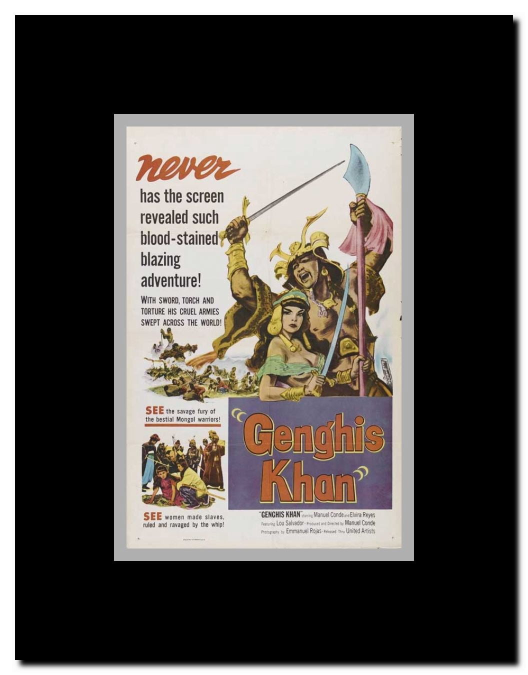 Genghis Khan Framed Movie Poster
