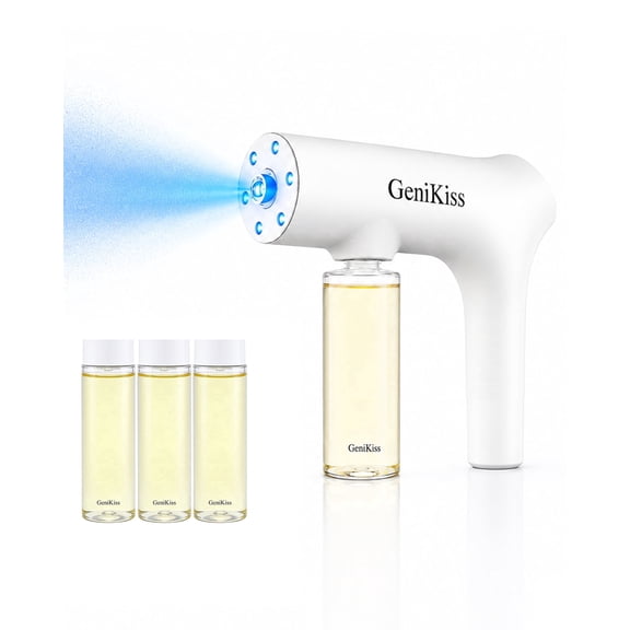 GeniKiss Pet Odor Eliminator Spray, Nano Blue Light Bio-Enzyme Formula for Dog & Cat Urine, Litter Box, Carpet & Home Odors