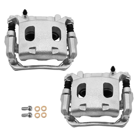 Genialith Front Disc Brake Caliper Assembly Replacement w/ Brackets for INFINITI QX60 Nissan Pathfinder, 19-B7100+19-B7101 Pair 2PCS Front Driver and Passenger Side