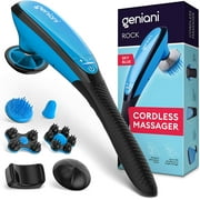 Geniani Deep Tissue Massager for Body, Shoulders, Neck and Sore Muscles - Cordless Electric Handheld Massager for Neck and Back Pain Relief - Percussion Massage Therapy for Legs, Feet & Body