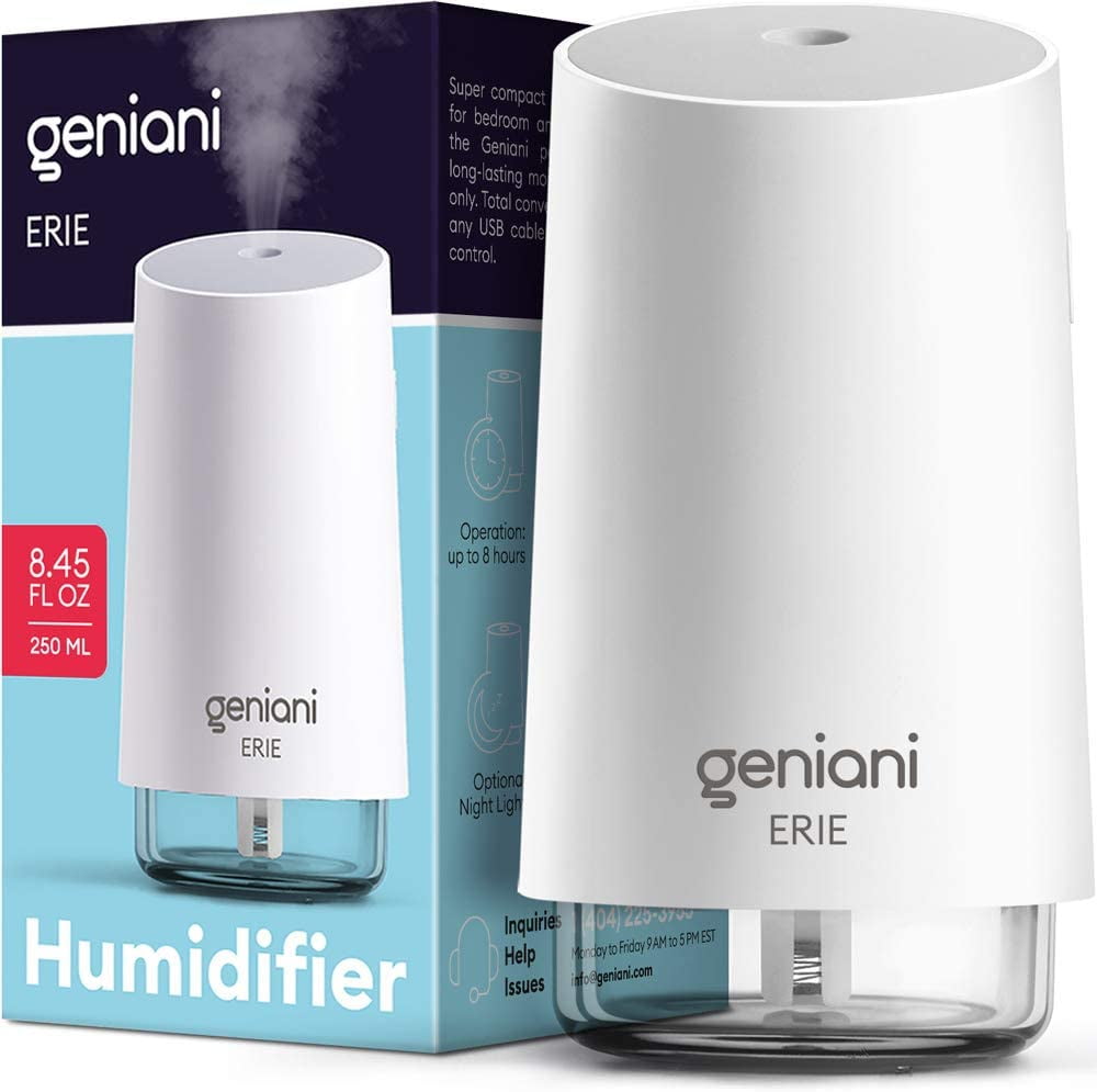 Geniani Mini Cool Mist Humidifiers for Bedroom Small Car Humidifier