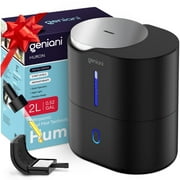 Geniani Top Fill 2L Cool Mist Humidifiers & Essential Oil Diffuser for Home - Smart Aroma Ultrasonic Air Humidifier for Large Room, Bedroom, Baby, Kid - Easy to Clean & Fill, Auto Shut Off, Quiet