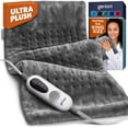 thumbnail image 1 of Geniani Heating Pad for Back Pain Relief – Electric Heating Pad for Cramps & Period Cramps, Neck and Shoulders, Auto Shut Off, Machine Washable (12"x24", Navy Gray), 1 of 10