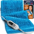 thumbnail image 1 of Geniani XL Heating Pad for Back Pain & Cramps Relief - Heat Pad for Neck, Shoulders, and Muscle Pain with Auto Shut off (12"×24", Aqua Blue), 1 of 9