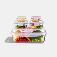 thumbnail image 1 of Genicook 10pc Rectangular Borosilicate Glass Set with Oven-Safe Baker & Carry Handle (5 Container Set), 1 of 4