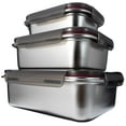 thumbnail image 1 of Genicook Clear Glass Lightweight Food Storage Container (4 Count), 1 of 5