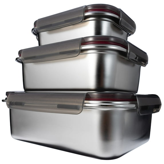 Genicook Clear Glass Lightweight Food Storage Container (4 Count)