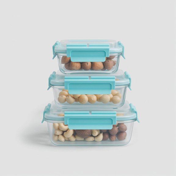 Genicook HI-TOP Lids With Pro Grade Removable Lockdown Levers (Rectangular 3 container set)