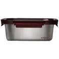 Genicook Square MicrowaveSafe Stainless Steel Container (600, 1450 ML