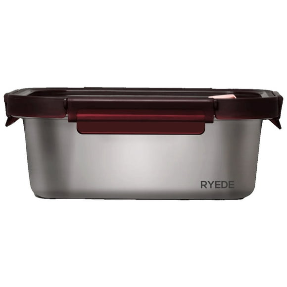 Genicook Square Microwave-Safe Stainless Steel Container (600, 1450 ml)
