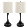 Genie 24" Contemporary Metal Table Lamp in Matte Black Metal with