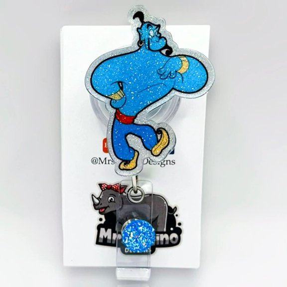 Genie Aladdin Retractable Badge Reel: Nurse Teacher ID Holder