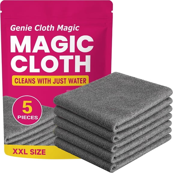 Genie Cloth Magic Cloth,Thickened Microfiber Cleaning Cloths (1 pcs) | 5-Pack Thickened Streak-Free Microfiber Towels Cleaning Cloth,for Glass, Window, Kitchen, Stainless Steel, Cars & Screens