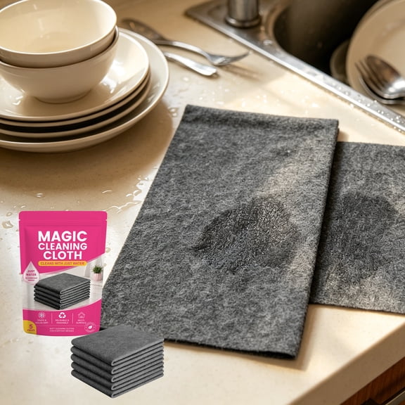 Genie Magic Cleaning Cloth 1-Pack, Microfiber Cleaning Cloths 11.8x7.9 Inch, Lint Free Reusable Cleaning Rags for Glass, Window, Kitchen, Stainless Steel, Cars & Screens