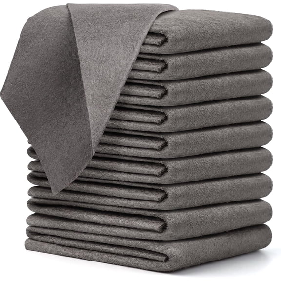 Genie Magic Cleaning Cloth 10 Pieces, 8 x 12 Inches Microfiber Glass Cleaning Cloth, Streak Free Lint Free Window Mirror Car Cleaning Cloth, Works with Water Only