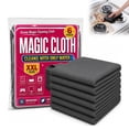 thumbnail image 1 of Genie Magic Cleaning Cloth 6 Pack, Microfiber Lint Free Reusable Cleaning Cloths, Streak Free for Glass Window Kitchen Stainless Steel Cars, 16x12 Inch Large Household Rags, 1 of 8