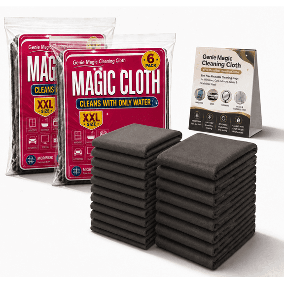 Thickened Magic Cleaning Cloth, Microfiber Cleaning Cloths, Lint Free Reusable Cleaning Rags for Windows, Cars, Mirrors, Glass & Stainless Steel