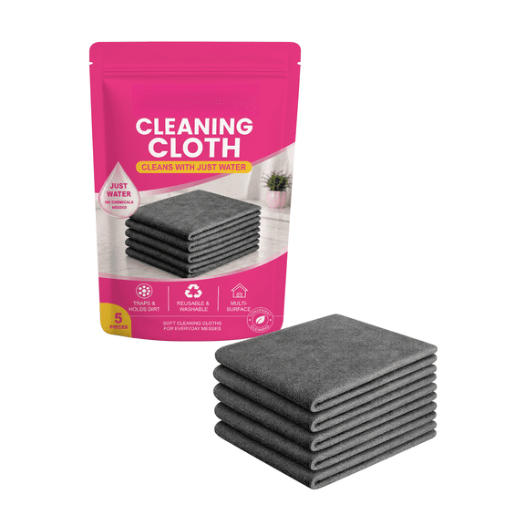 Genie Magic Cloth Cleaning Cloth, Reusable Thickened Microfiber Towel for Kitchen Glass Car, Lint-Free Streak-Free Wipes, Water Only