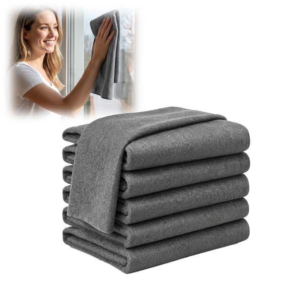 Genie Magic Microfiber Cleaning Cloth, Thickened Reusable Lint-Free Streak-Free Towel for Kitchen Glass Car, Heavy Duty Absorbent 11.8"L x 15.7"W(8PCS)