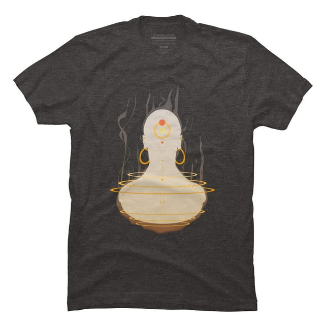 Genie Mens Charcoal Heather Gray Graphic Tee - Design By Humans  M