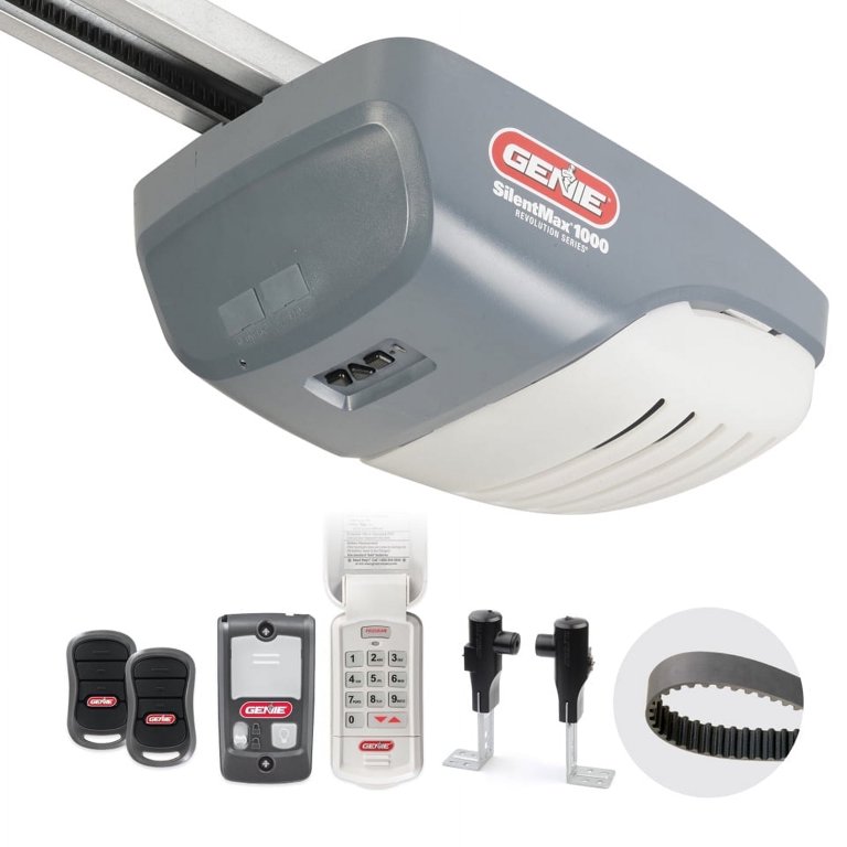 トラベルハンク cimantone シマントーン スリットドラム Genie SilentMax 1000 Garage Door Opener, 140V DC with 2 Remotes