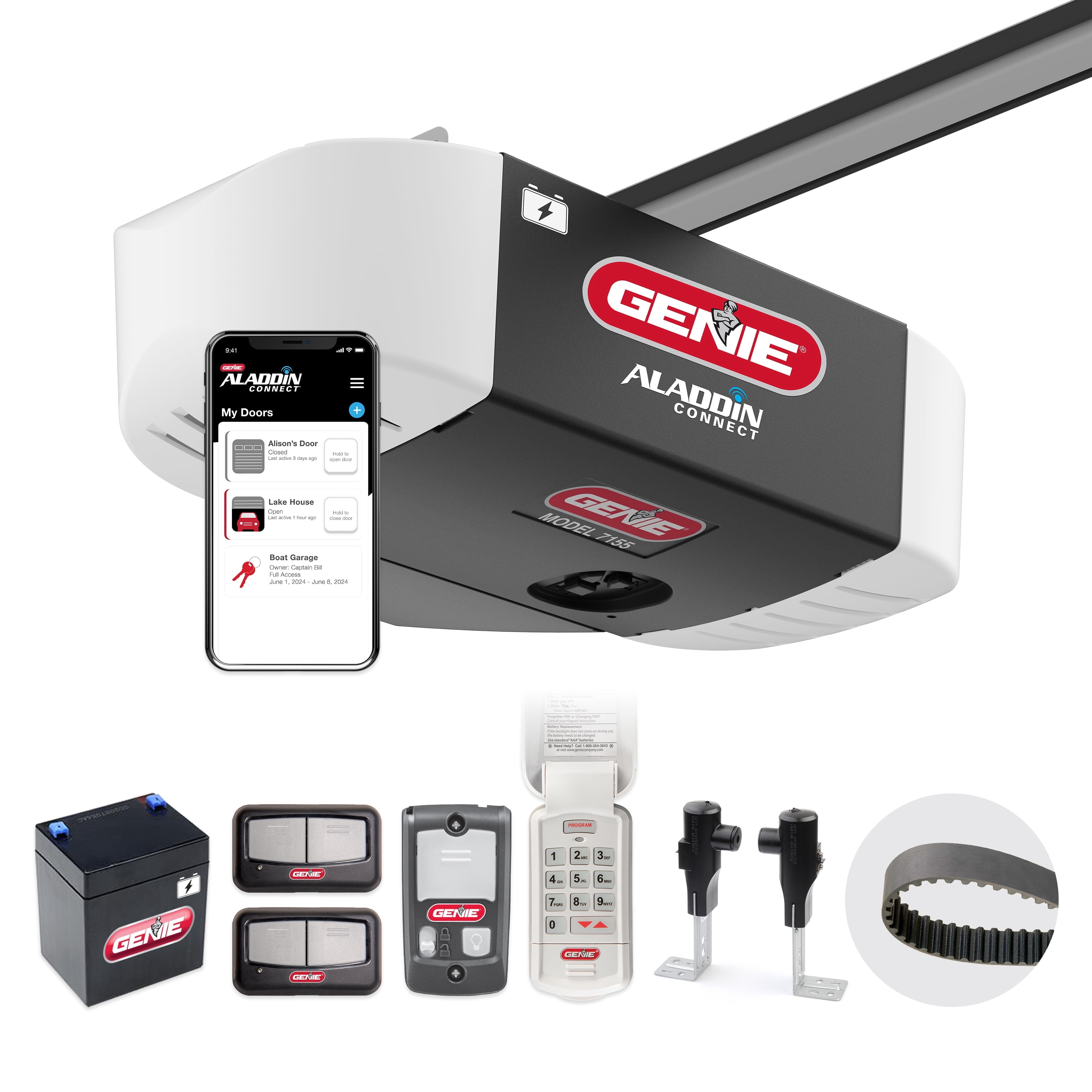 Genie 1/2 HPC 3053-TV QuietLift Connect smart garage door opener
