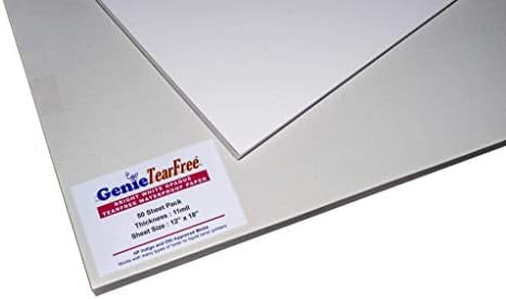 Genie Tearfree Waterproof Laser Printer Paper, 12 X 18, 11 Mil business card paper for printer 50 Sheets