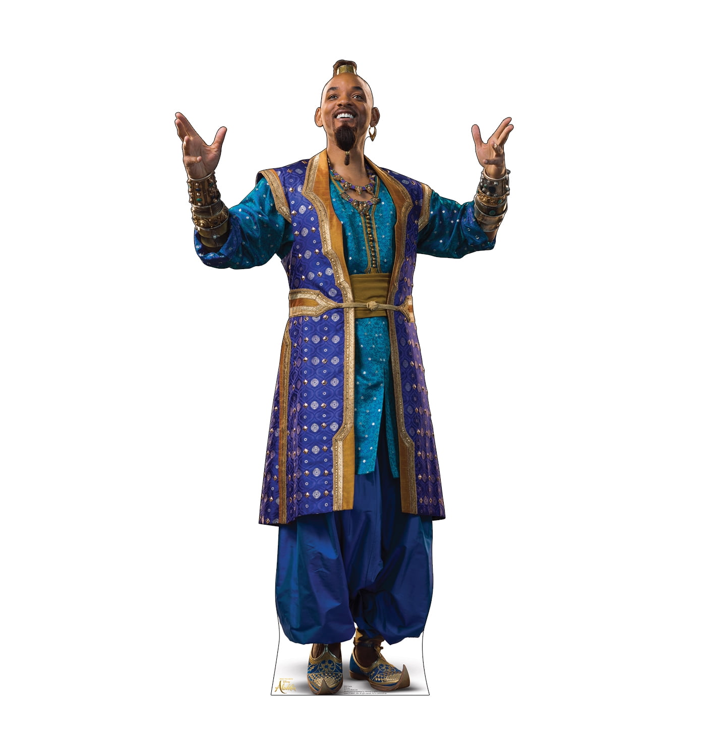 Life-Size Blue and Gold Genie Cardboard Stand-Up