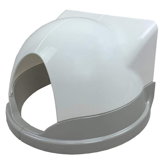 GenieDome Cat Privacy Dome - Removable Cat Shelter - Pearl Gray & Snowy White - Secure Nesting Design - Cat Hideaway for Indoor Cats
