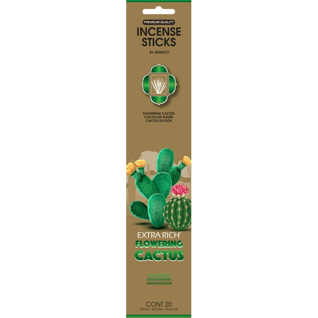 Genieco 20ct Adventure Extra Rich Incense Stick Flowering Cactus