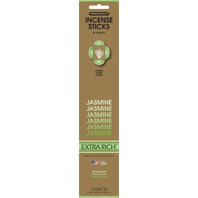Genieco Extra Rich Incense Sticks, Jasmine Fragrance (Floral Scent), 20 Count